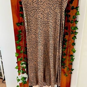 Kohls granny skirt brown leopard. New no tags. Size XL
